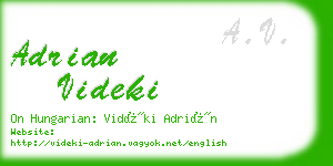 adrian videki business card